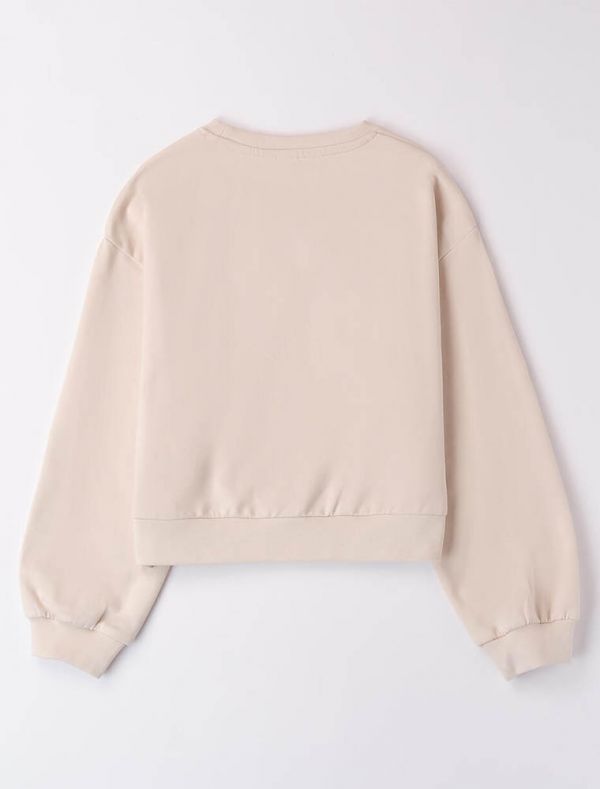 Maglia in felpa I Do - beige