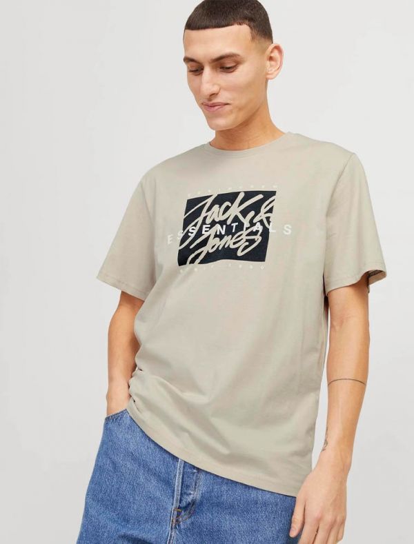 T-shirt manica corta Jack & Jones - beige