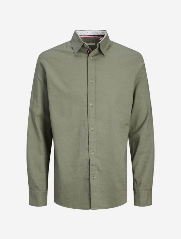 Camicia manica lunga casual Jack & Jones - green