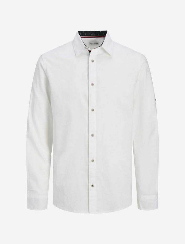 Camicia manica lunga casual Jack & Jones - white