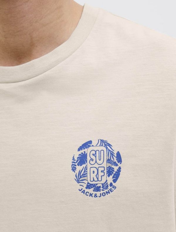 T-shirt manica corta Jack & Jones - beige chiaro