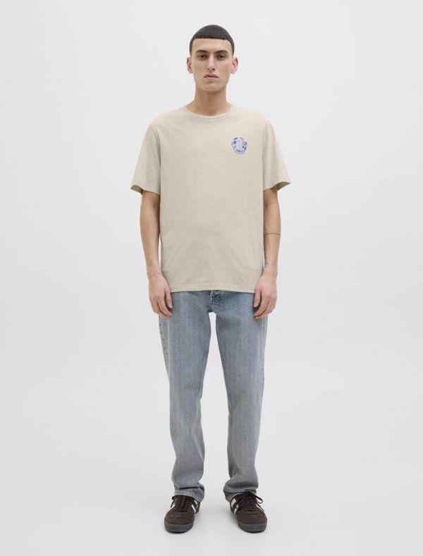T-shirt manica corta Jack & Jones - beige chiaro