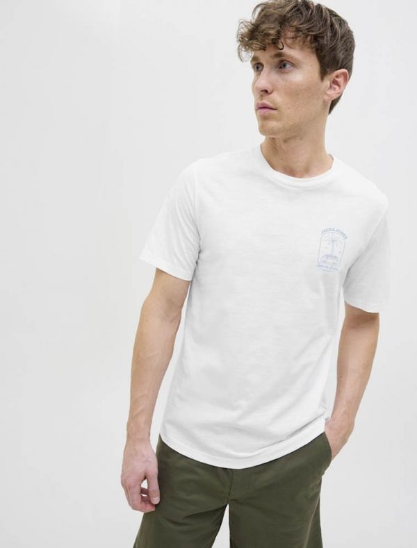 T-shirt manica corta Jack & Jones - bianco