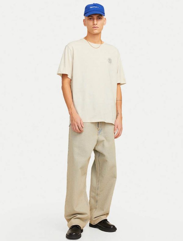 T-shirt manica corta Jack & Jones - beige chiaro
