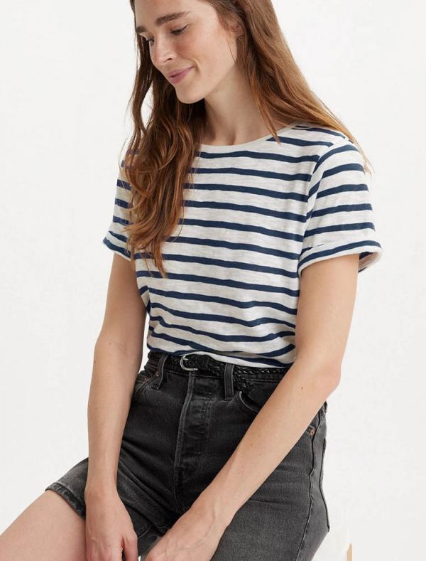 T-shirt manica corta Levi's - bianco blu
