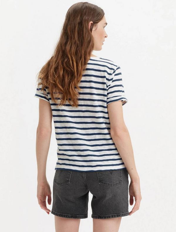 T-shirt manica corta Levi's - bianco blu
