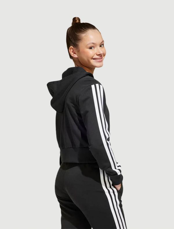 Felpa sportiva aperta Adidas - black