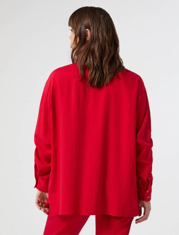 Camicia manica lunga curvy Persona Now - rosso