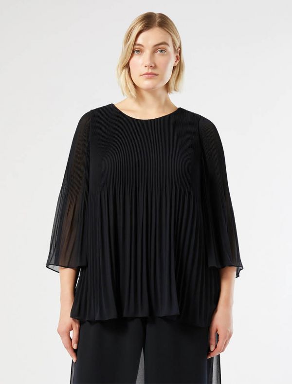 Camicia manica lunga curvy Persona - blu marine