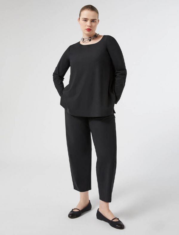 Maglia manica lunga curvy Persona - nero