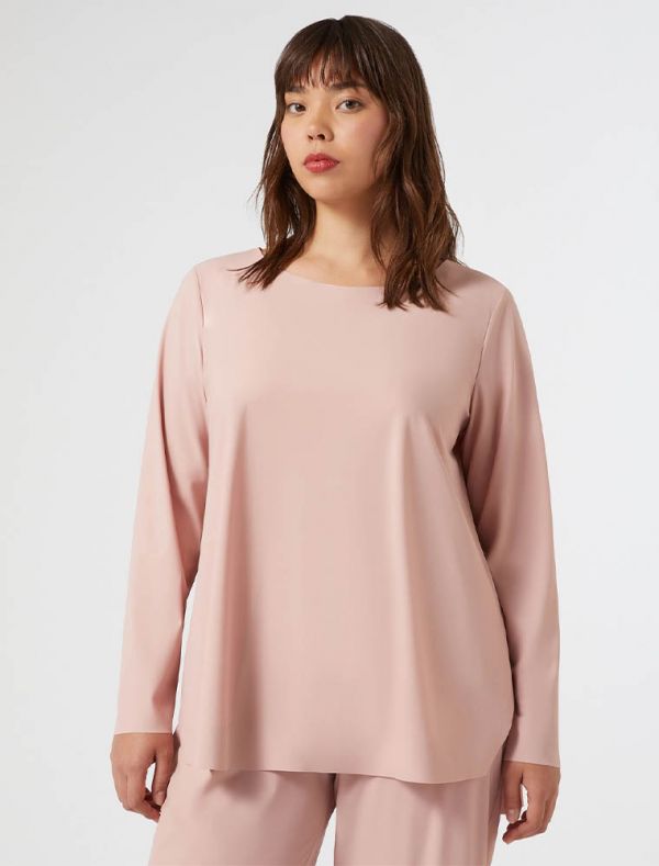 Maglia manica lunga curvy Persona - rosa