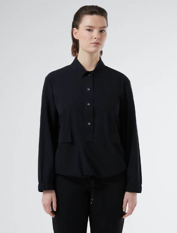 Maglia manica lunga curvy Persona - nero