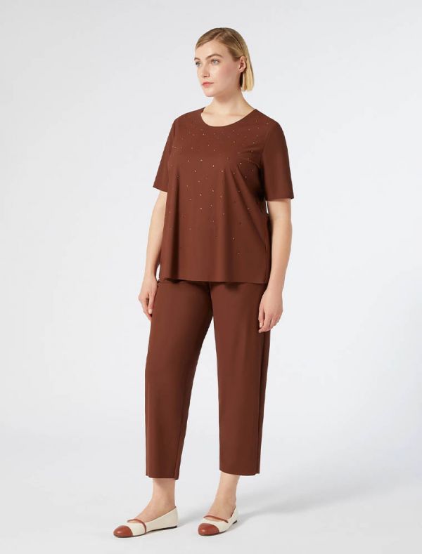 Pantalone curvy Persona - rame
