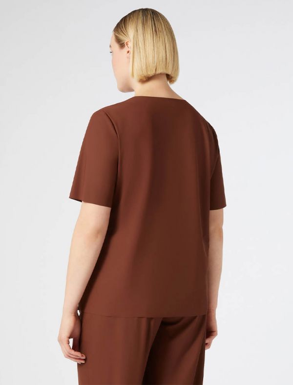 Camicia manica corta curvy Persona - rame
