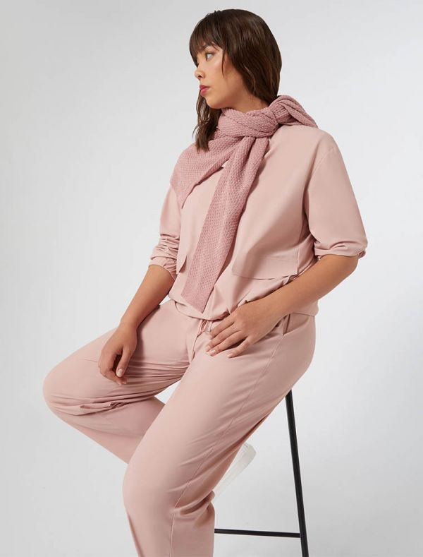 Maglia manica lunga curvy Persona - rosa
