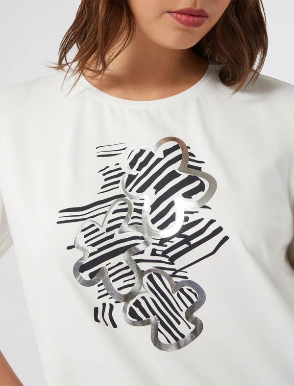 Maglia manica corta curvy Persona - bianco