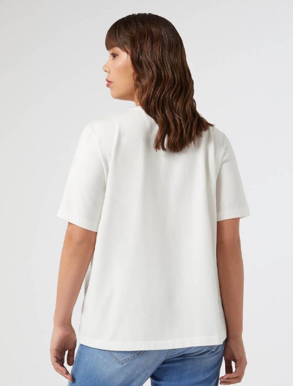Maglia manica corta curvy Persona - bianco