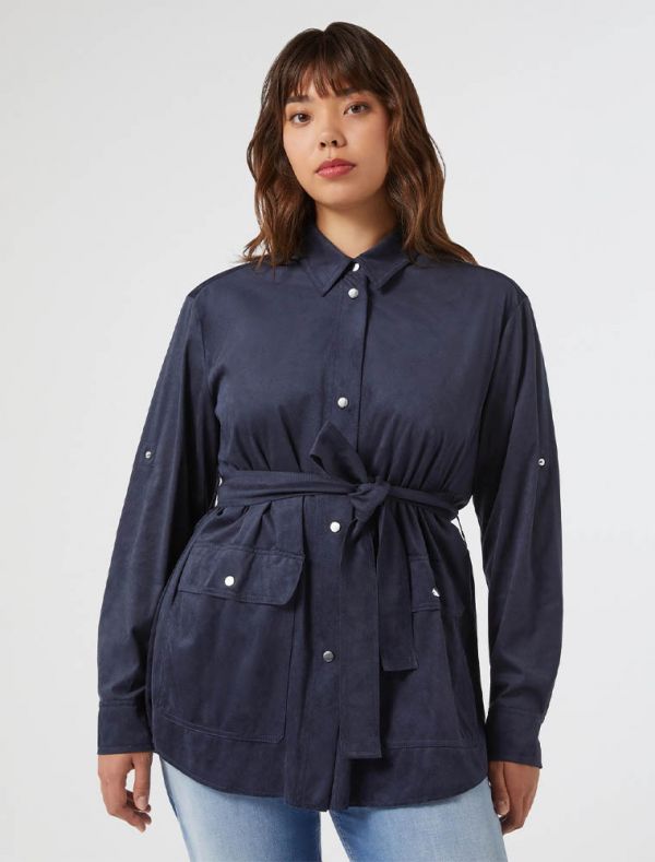 Giacca curvy Persona - blu