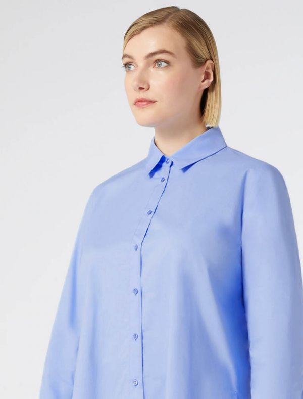 Camicia manica lunga curvy Persona - ortensia