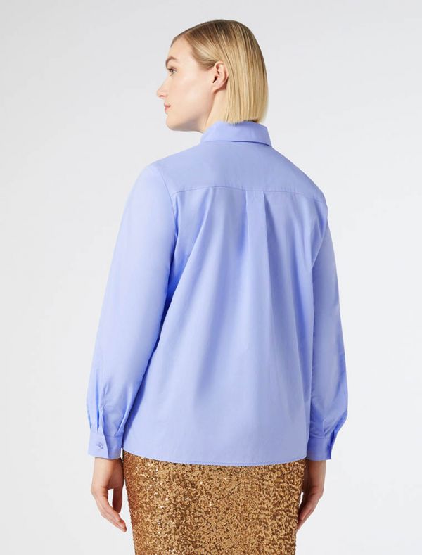 Camicia manica lunga curvy Persona - ortensia