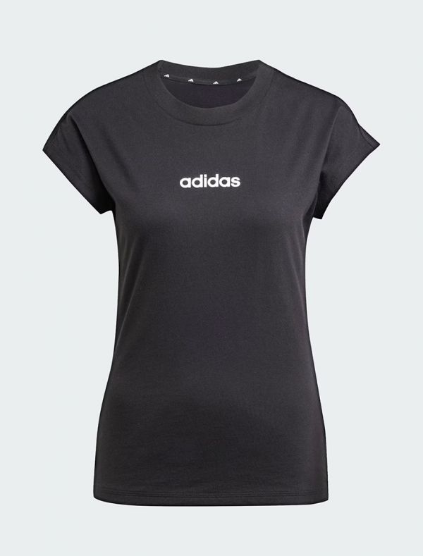T-shirt manica corta sportiva Adidas - nero bianco