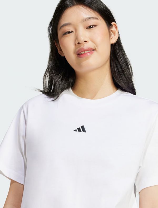 T-shirt manica corta sportiva Adidas - bianco nero