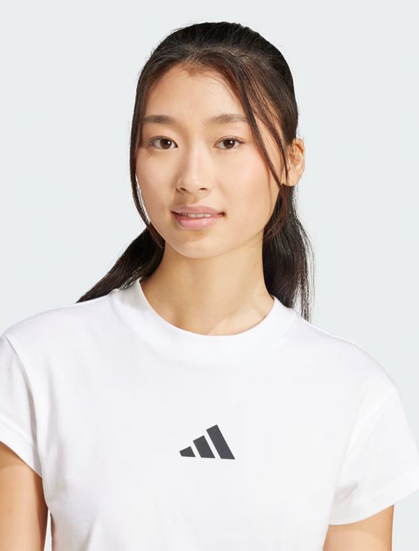 T-shirt manica corta sportiva Adidas - bianco