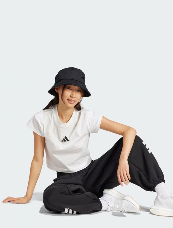 T-shirt manica corta sportiva Adidas - bianco