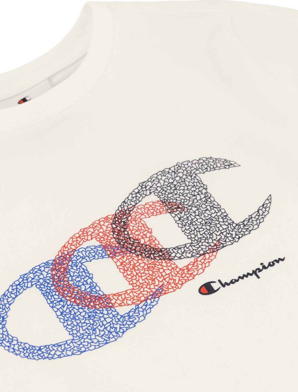 T-shirt manica corta sportiva Champion - bianco