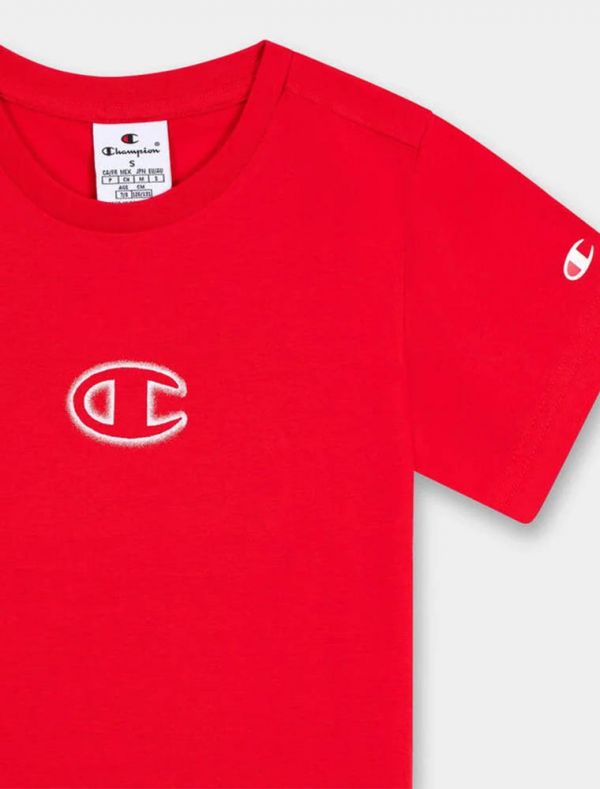 T-shirt manica corta sportiva Champion - rosso