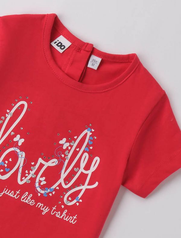 T-shirt manica corta I Do - rosso