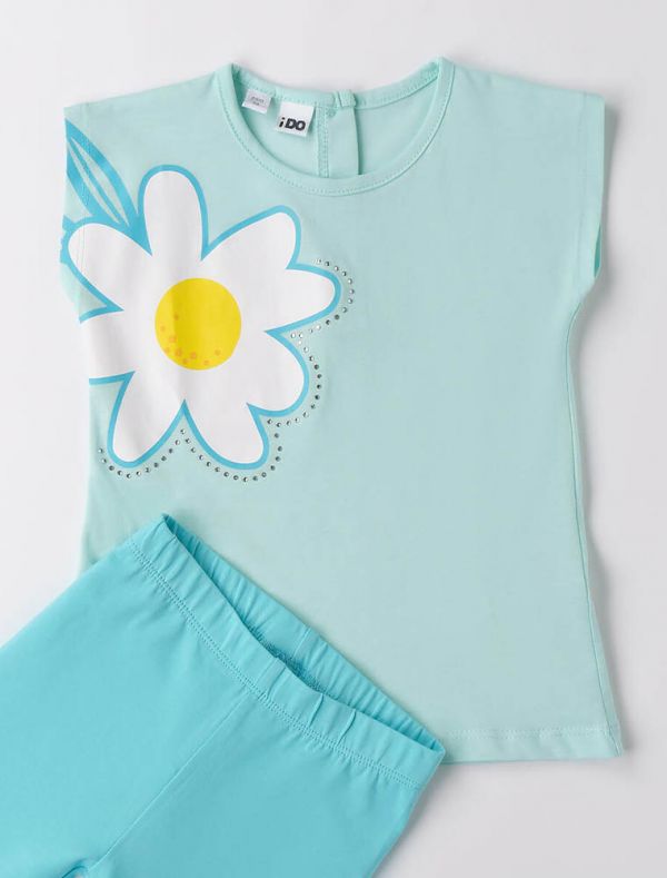 Completo maglia e pantalone corto I Do - azzurro