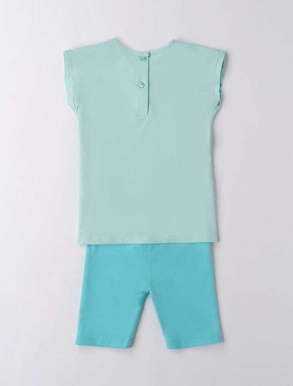 Completo maglia e pantalone corto I Do - azzurro