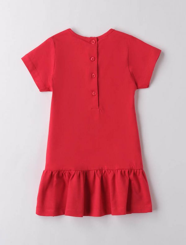 Abito manica corta I Do - rosso