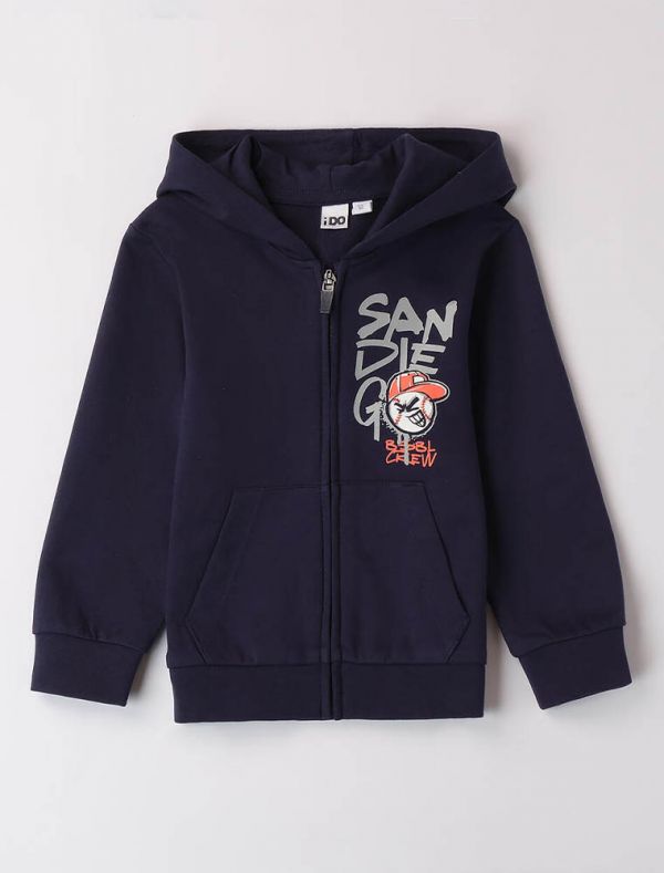 Maglia in felpa aperta I Do - navy