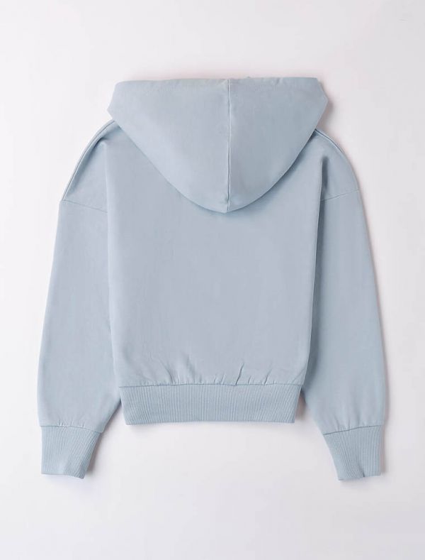 Maglia in felpa aperta I Do - azzurro
