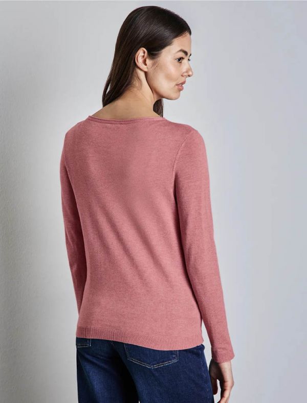 Pullover manica lunga Street One - rosa