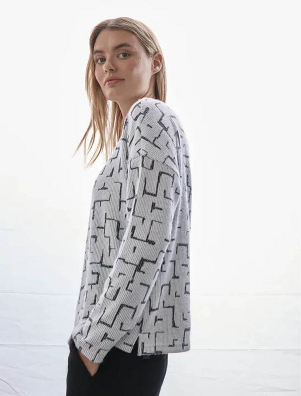 Pullover manica lunga Street One - bianco