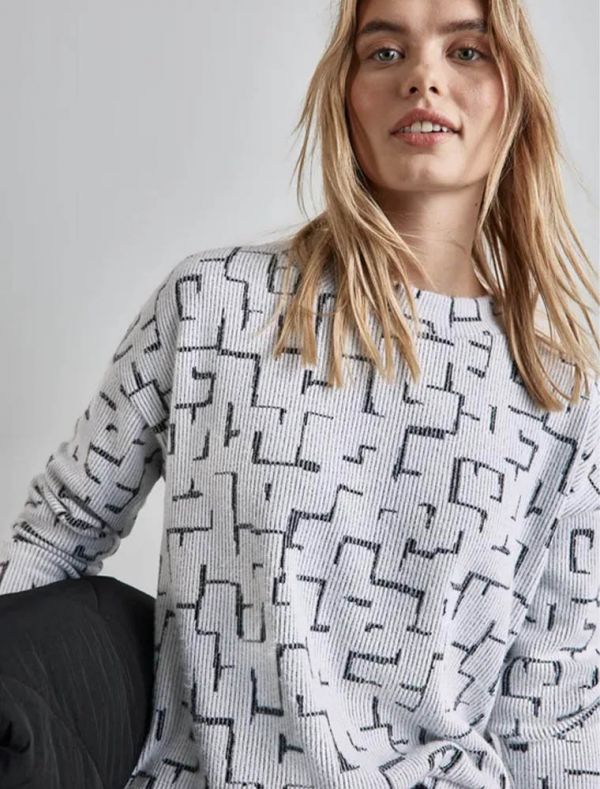 Pullover manica lunga Street One - bianco
