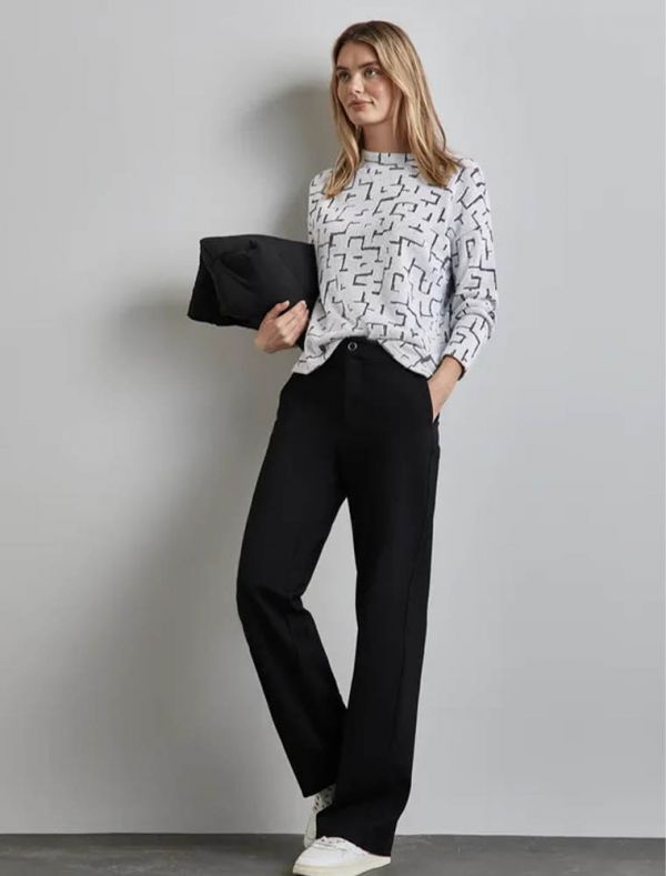 Pullover manica lunga Street One - bianco
