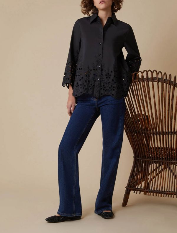 Camicia manica lunga Pennypink - nero