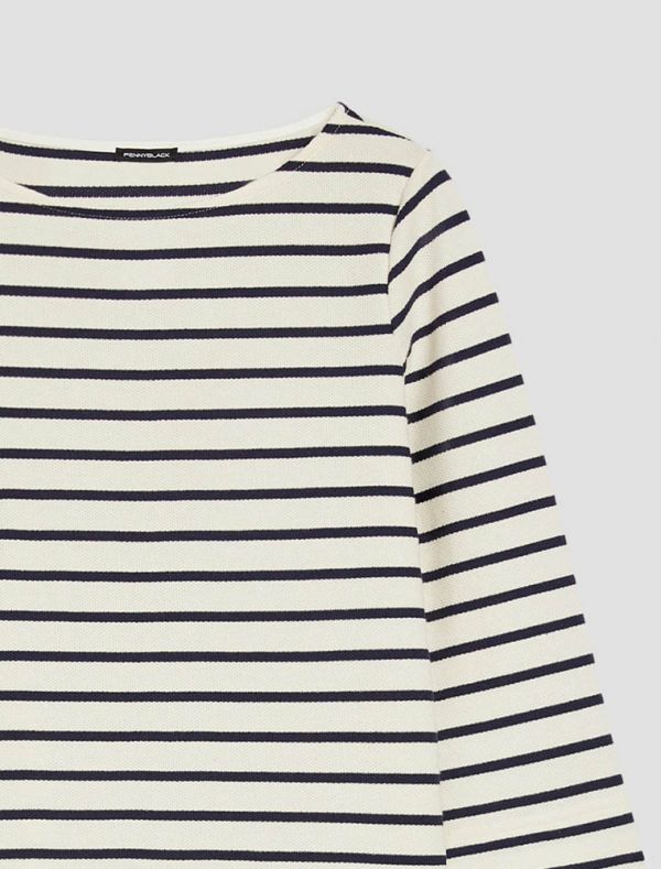 Maglia manica lunga Pennyblack - avorio blu
