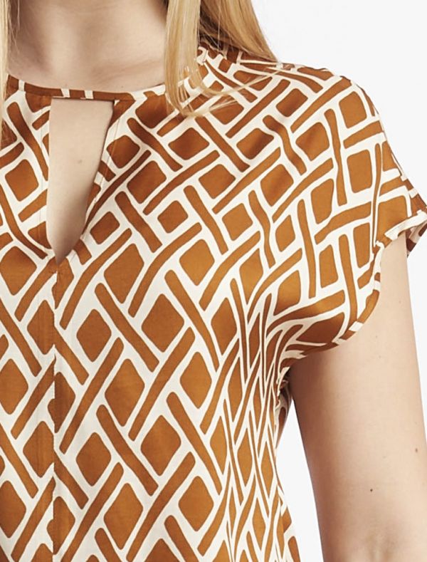 Camicia manica corta Pennyblack - tabacco