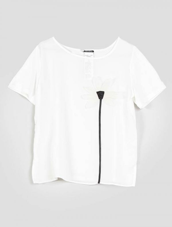 T-shirt manica corta Pennyblack - nero beige