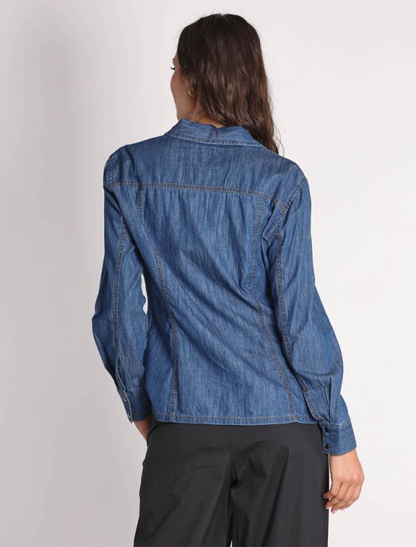 Camicia jeans Pennyblack - blu medio