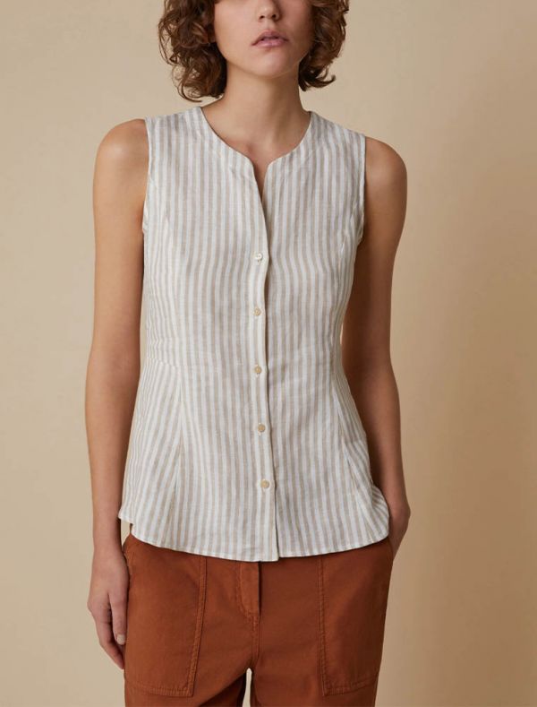 Top Pennyblack - beige bianco