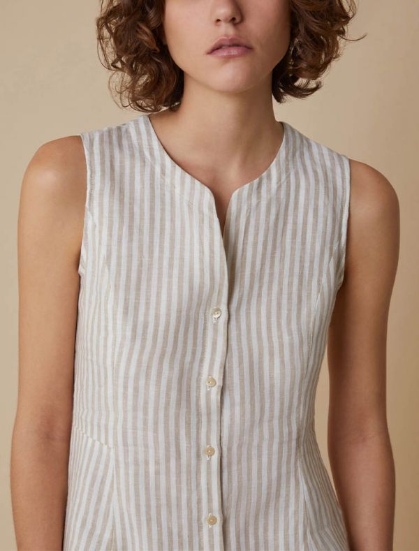 Top Pennyblack - beige bianco