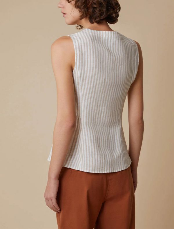 Top Pennyblack - beige bianco