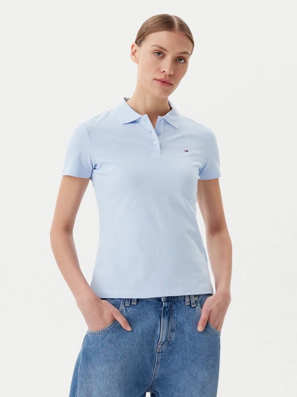 Polo manica corta Tommy Jeans - azzurro