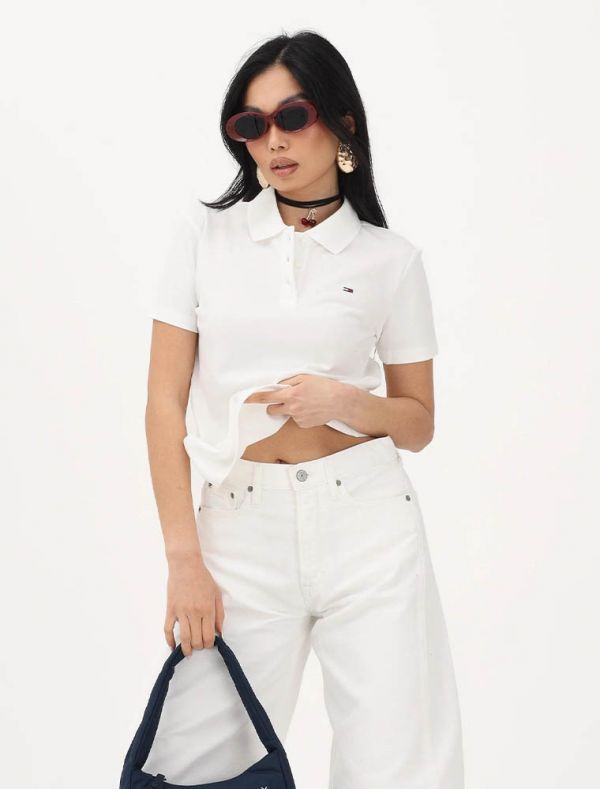 Polo manica corta Tommy Jeans - ecru